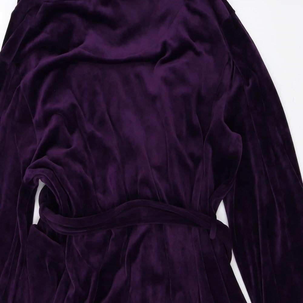 Wolf And Harte Womens Purple Solid  Top Robe Size L