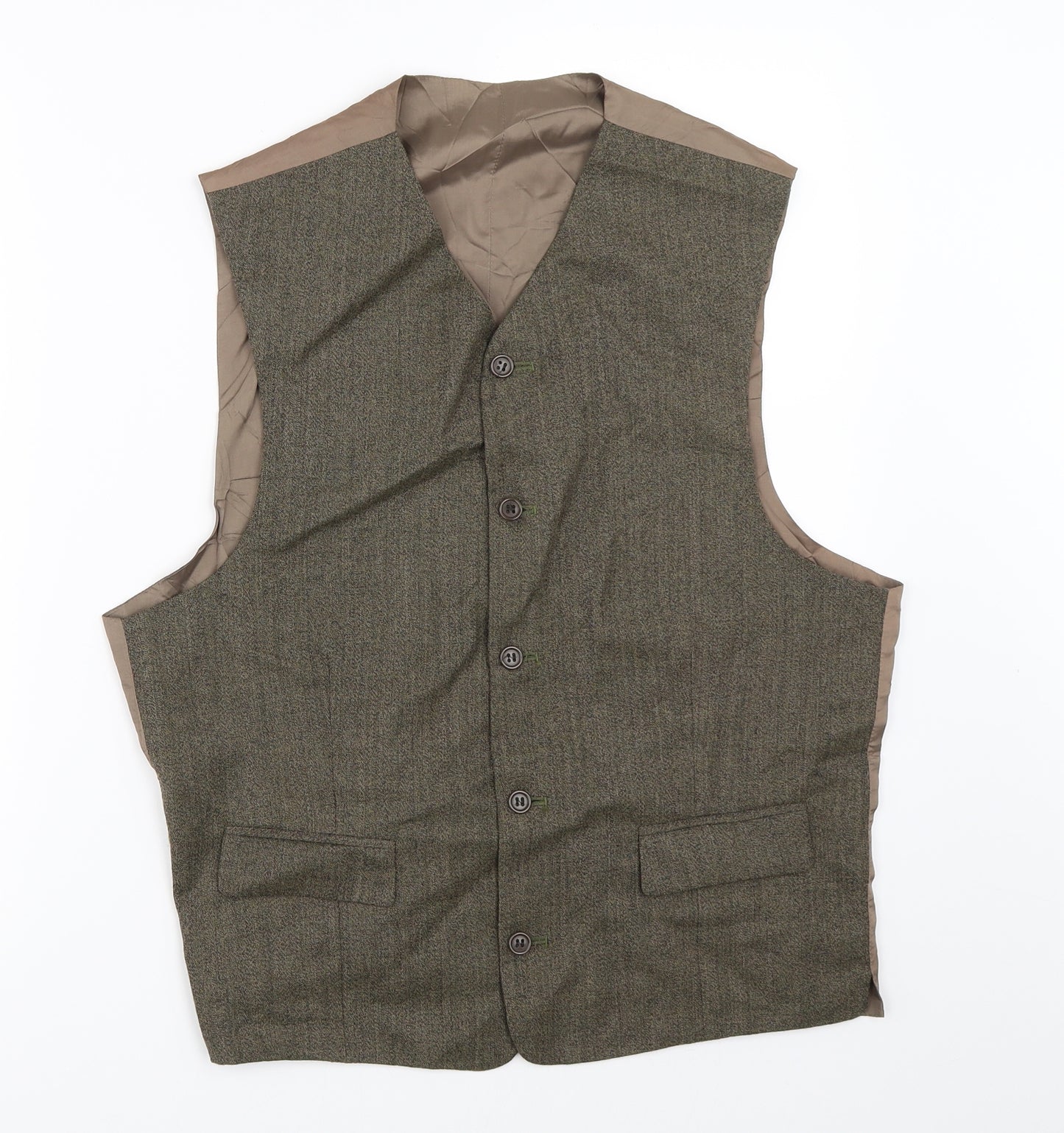 Preworn Mens Brown   Jacket Suit Waistcoat Size 40