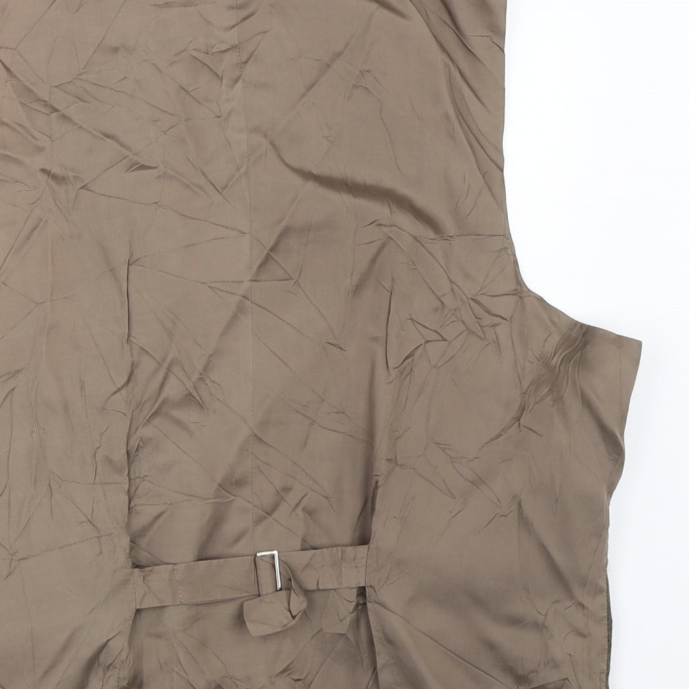 Preworn Mens Brown   Jacket Suit Waistcoat Size 40