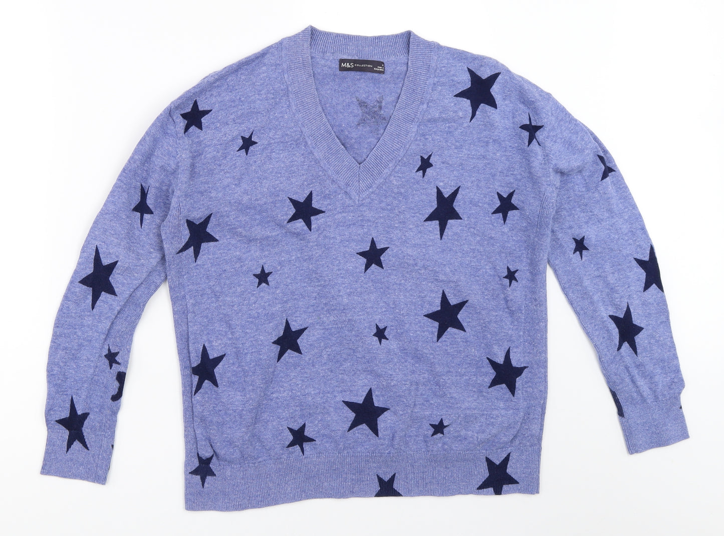 Marks and Spencer Womens Blue   Pullover Jumper Size 8