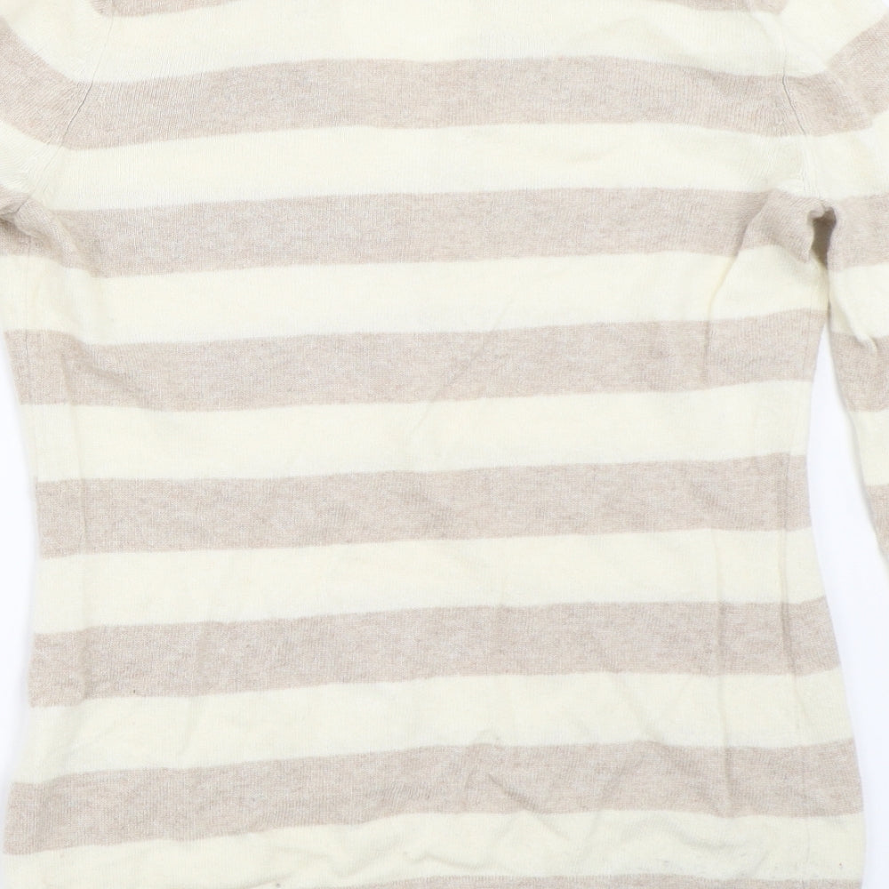 Banana Republic Womens Beige Striped  Pullover Jumper Size M