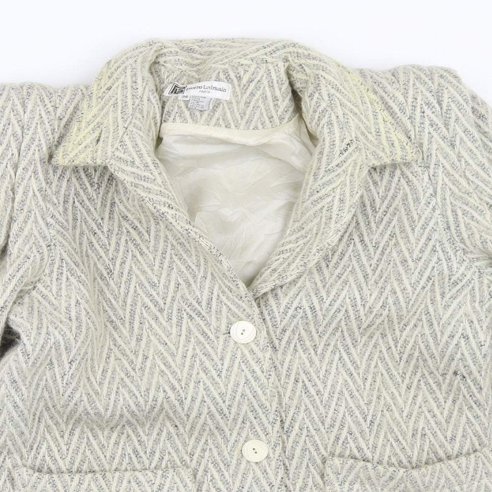 Pierre Balmain Womens Beige   Overcoat Coat Size 38