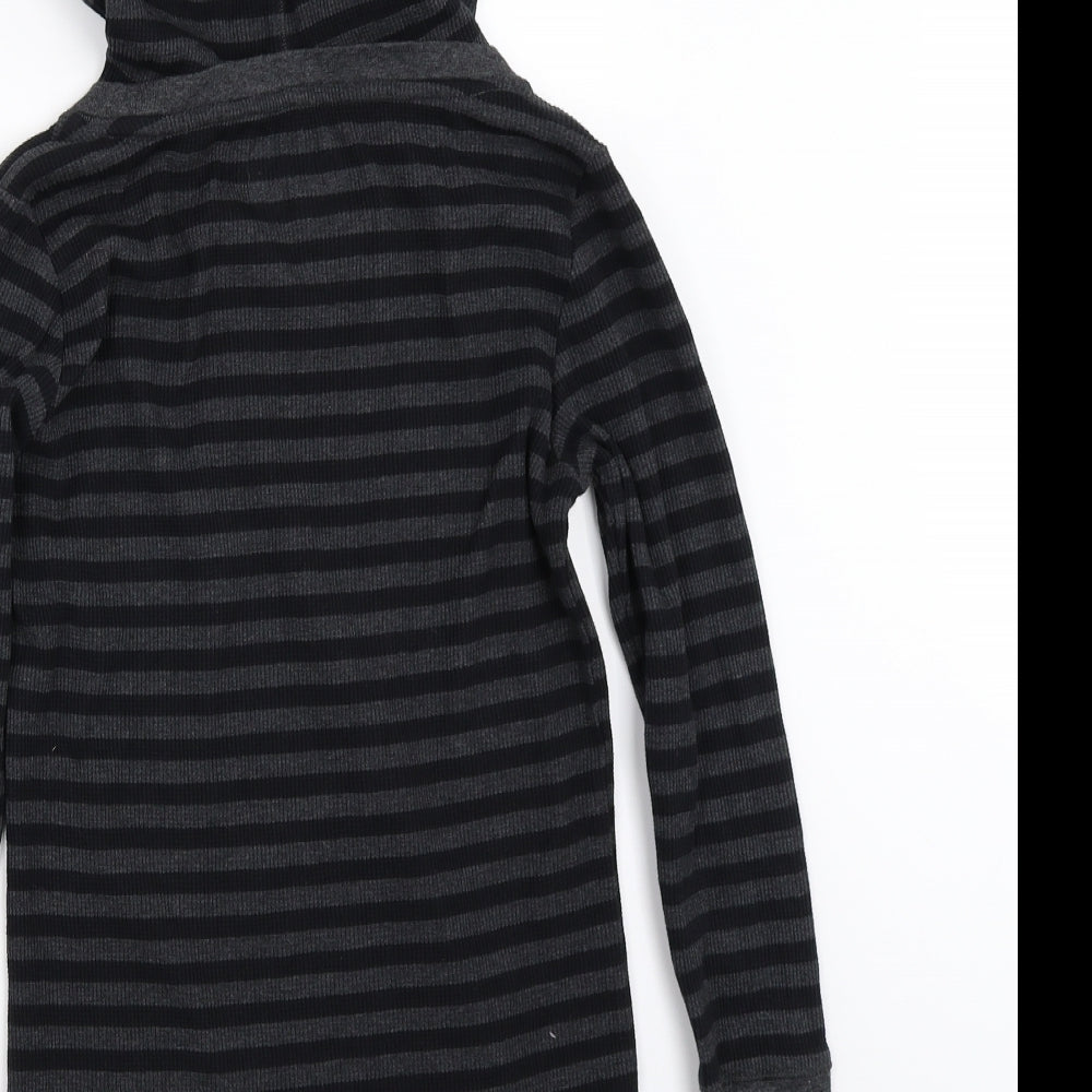 Marc New York Mens Grey Striped  Pullover Hoodie Size S