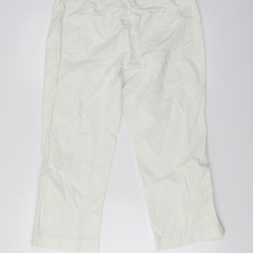 Preworn  Womens White   Cropped Jeans Size 12 L21 in