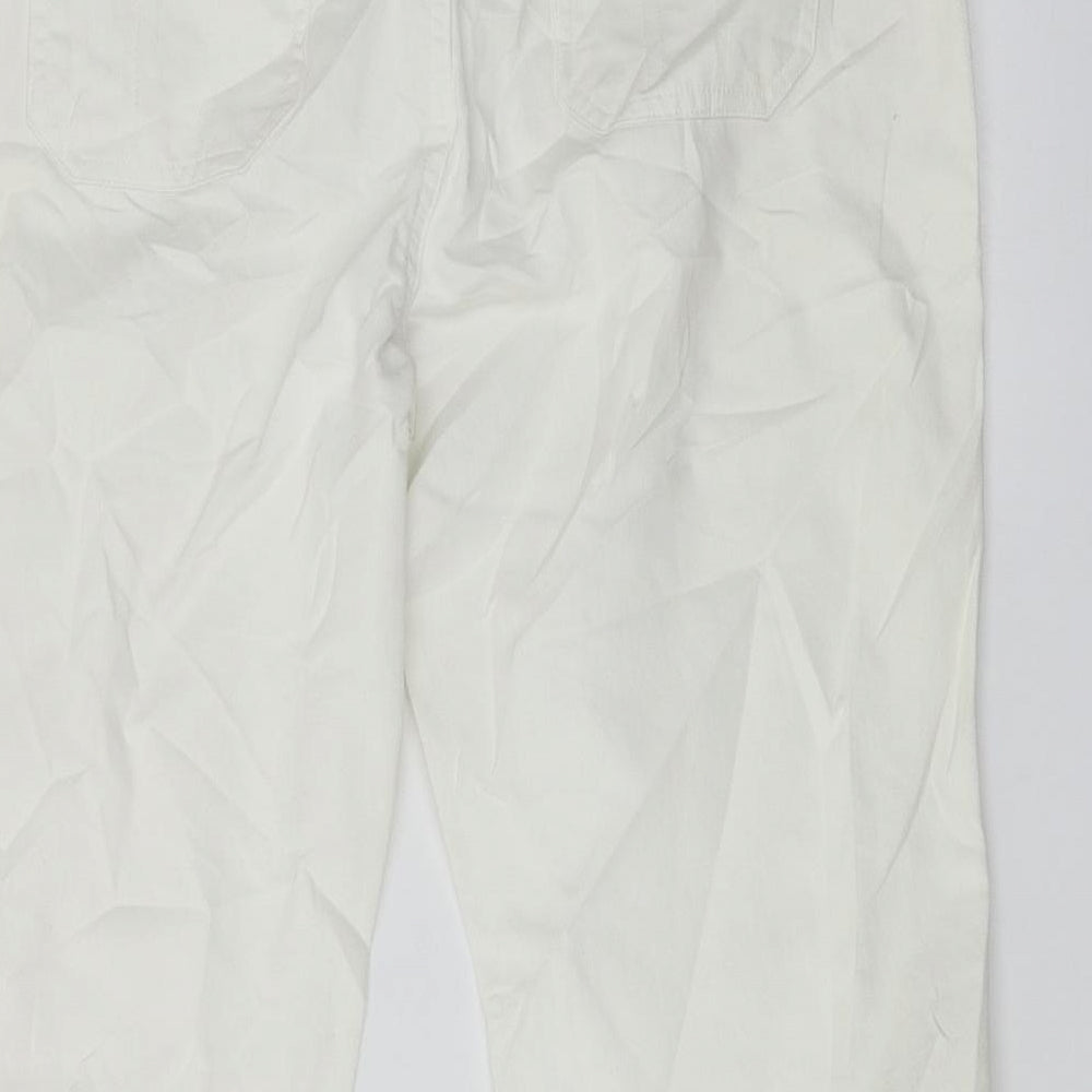 Preworn  Womens White   Cropped Jeans Size 12 L21 in