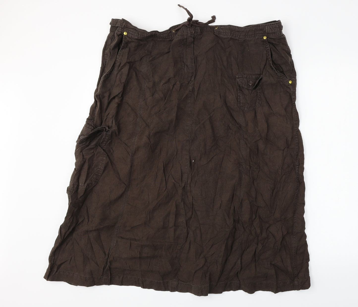 Marks and Spencer  Womens Brown   A-Line Skirt Size 22