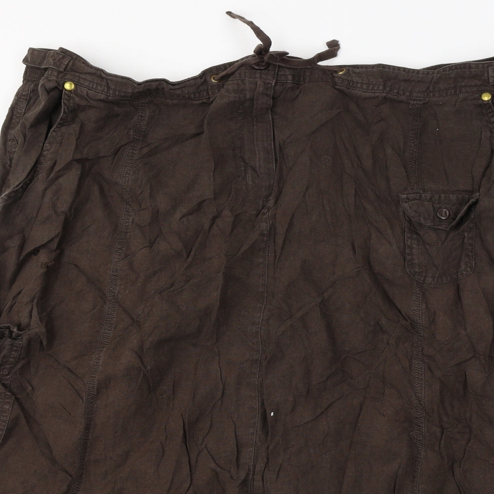 Marks and Spencer  Womens Brown   A-Line Skirt Size 22
