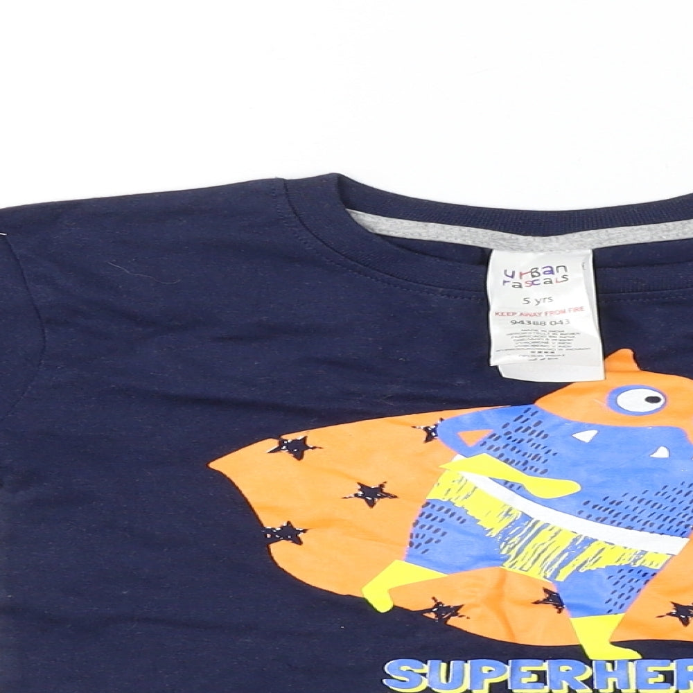 urban rascals  Boys Blue   Basic T-Shirt Size 5 Years