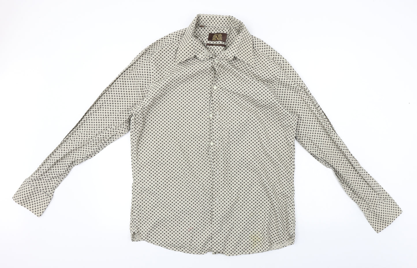 NEXT  Mens Beige    Button-Up Size 16