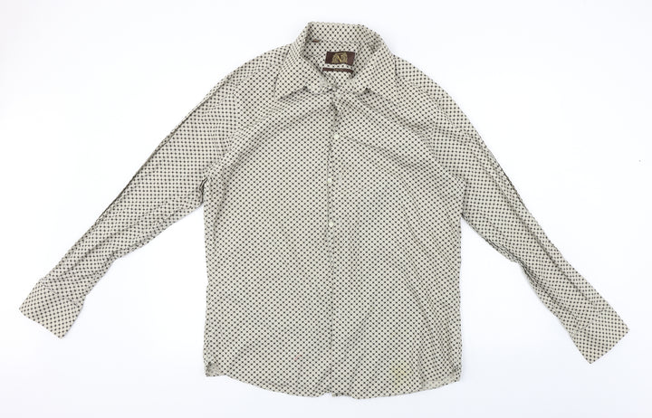 NEXT  Mens Beige    Button-Up Size 16
