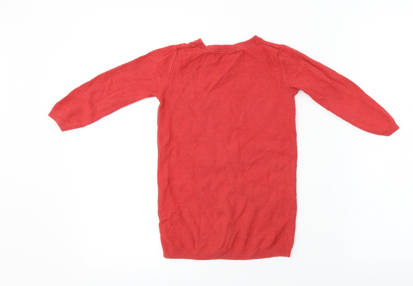 George  Girls Red Paisley  Pullover Jumper Size 2-3 Years