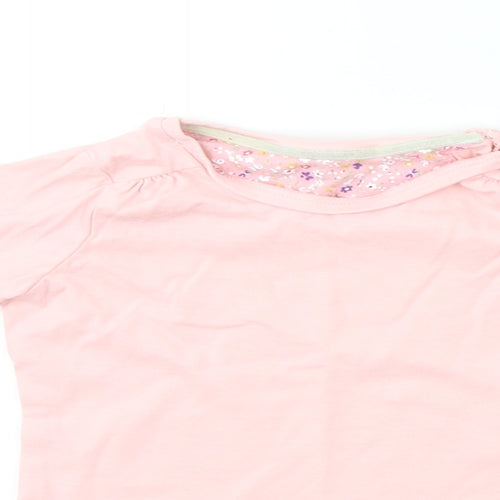 Preworn Girls Pink   Basic T-Shirt Size 9-12 Months