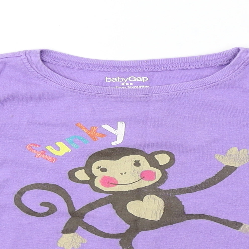 Gap  Girls Purple   Pullover T-Shirt Size 12-18 Months