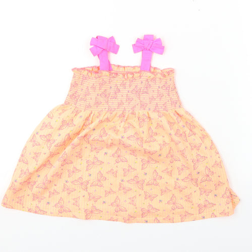 Matalan  Girls Orange Animal Print  A-Line  Size 9-12 Months