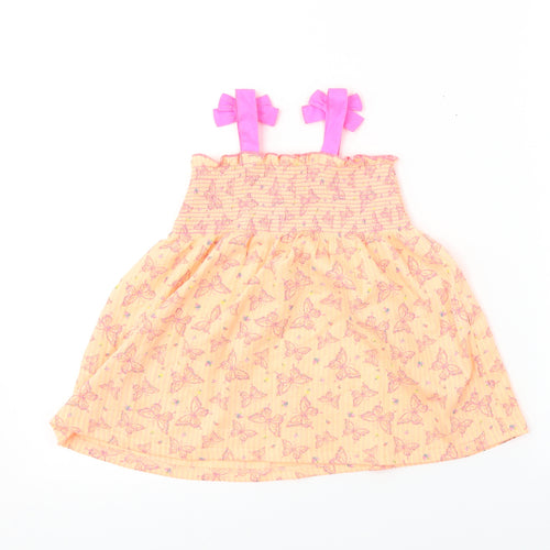 Matalan  Girls Orange Animal Print  A-Line  Size 9-12 Months