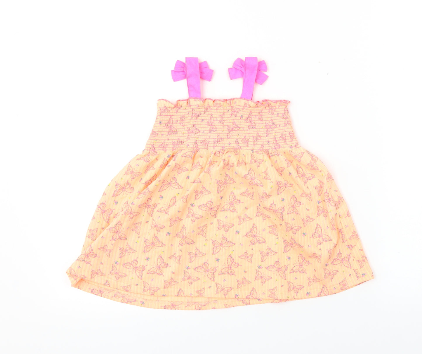 Matalan  Girls Orange Animal Print  A-Line  Size 9-12 Months