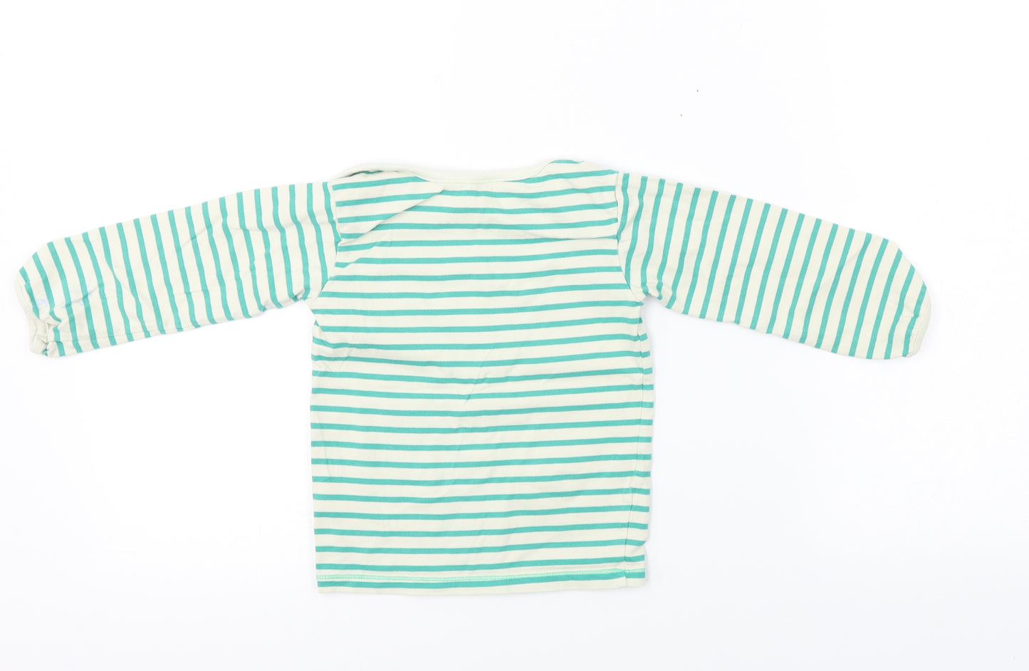 Marks and Spencer  Boys White Striped  Basic T-Shirt Size 18-24 Months