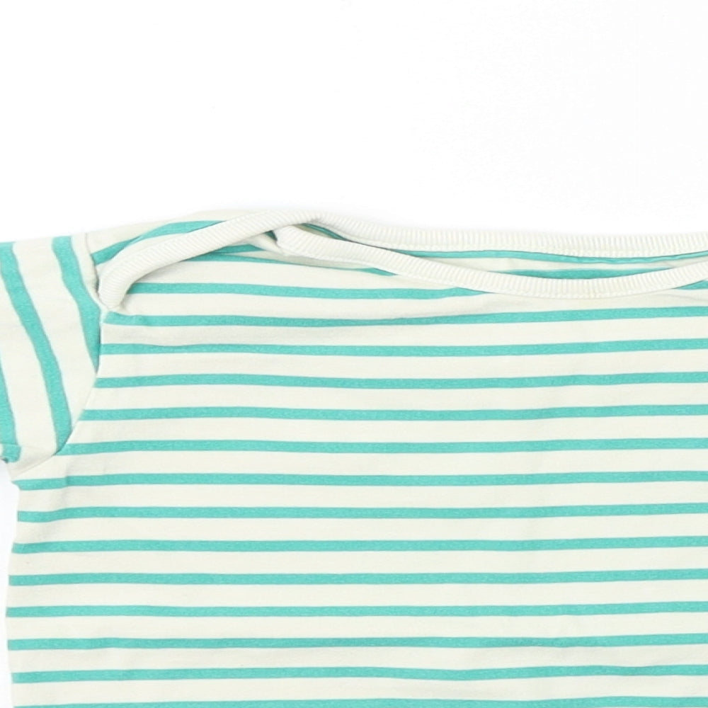 Marks and Spencer  Boys White Striped  Basic T-Shirt Size 18-24 Months