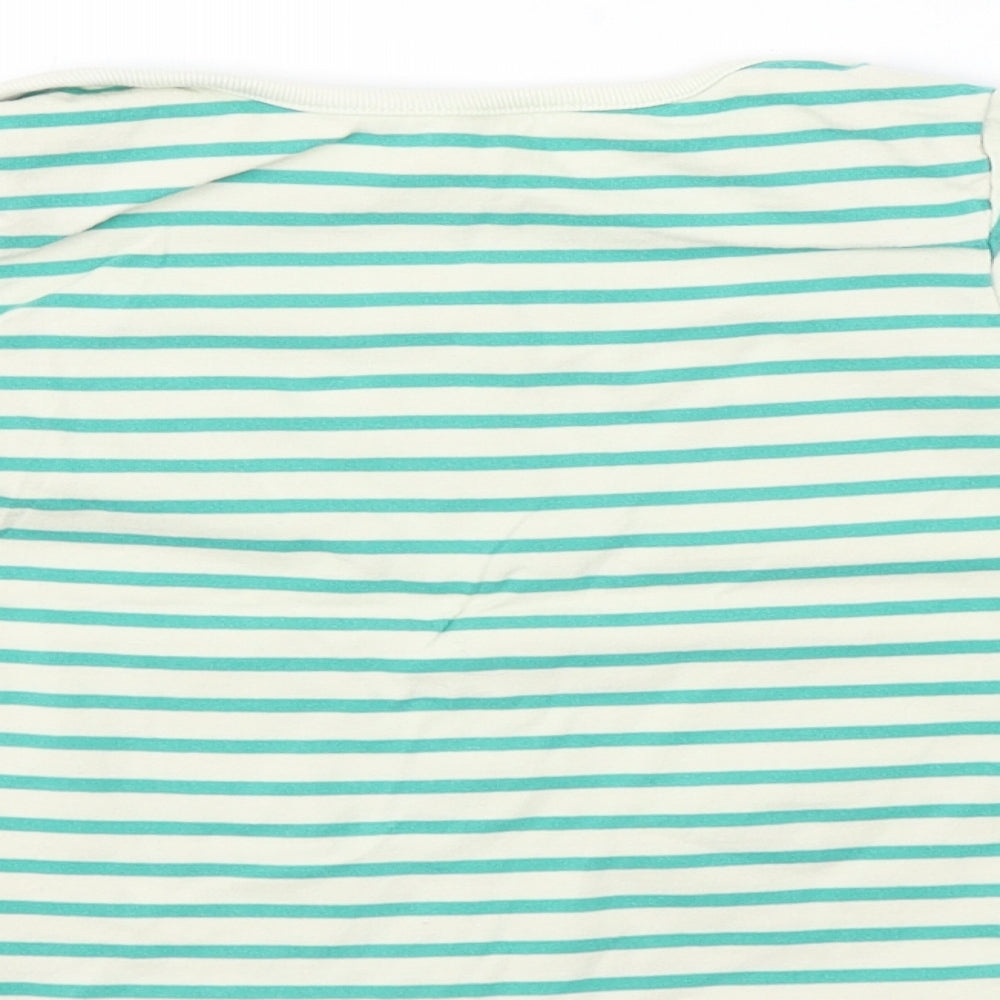 Marks and Spencer  Boys White Striped  Basic T-Shirt Size 18-24 Months