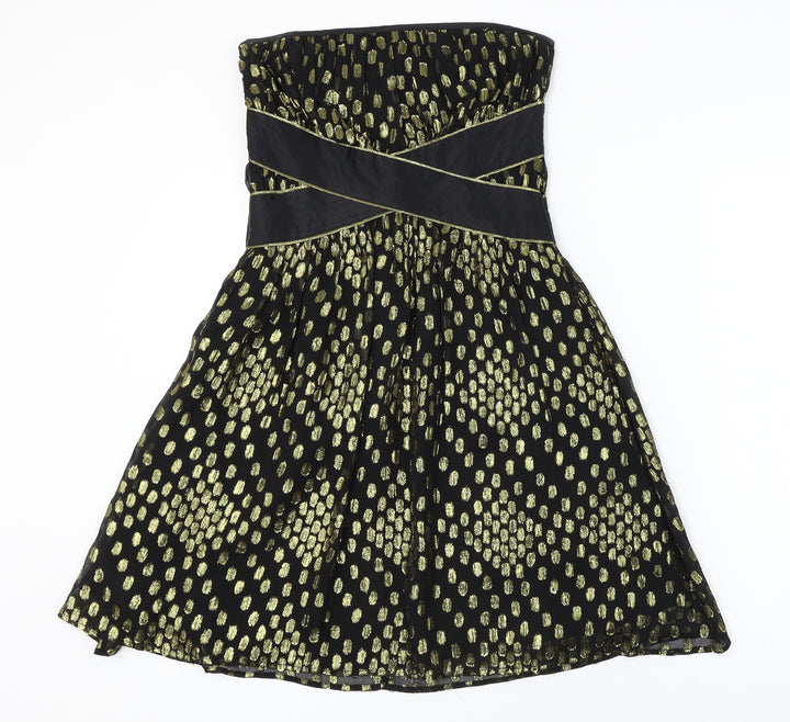 Warehouse Womens Black A-Line Size 10