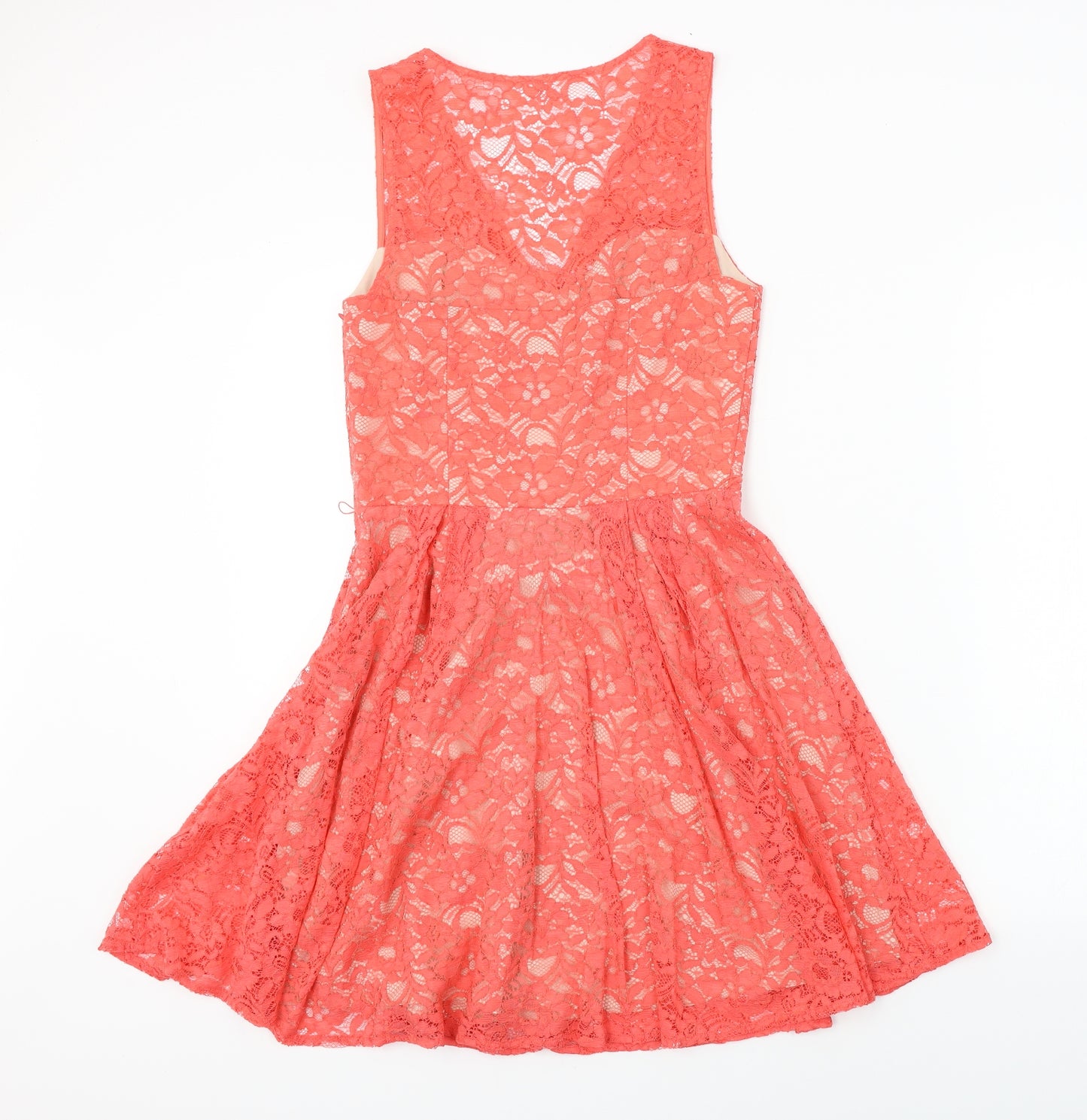 Oasis  Womens Orange Floral  Ball Gown  Size 8