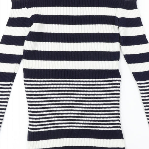 NEXT  Womens White Striped  Pullover Jumper Size 8