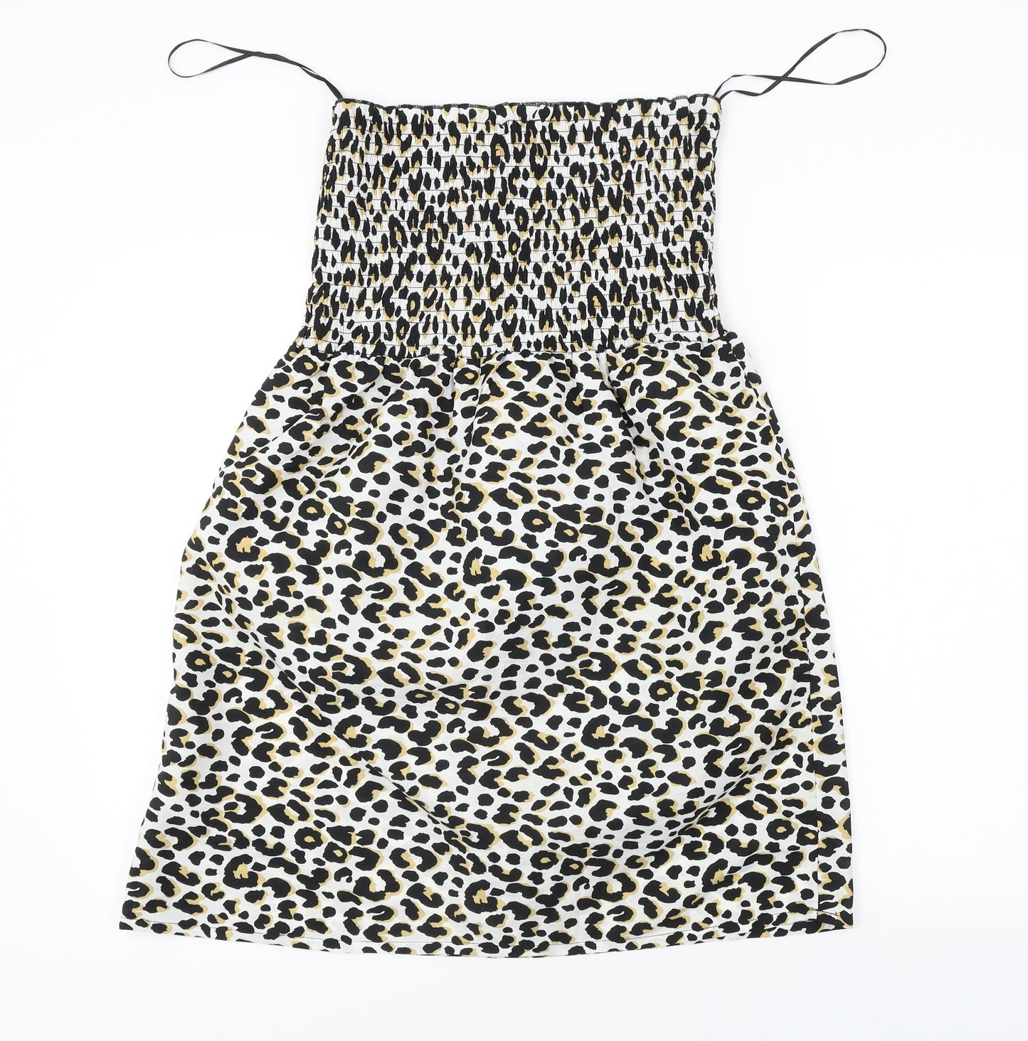 Studio Womens White Animal Print  A-Line  Size 12