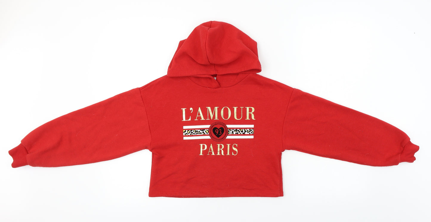 Candy  Womens Red   Pullover Hoodie Size 10