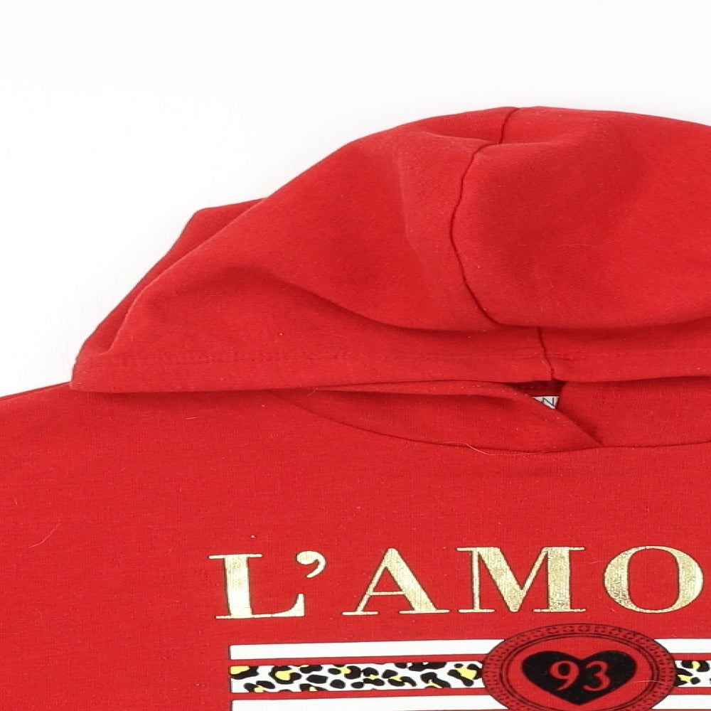 Candy  Womens Red   Pullover Hoodie Size 10