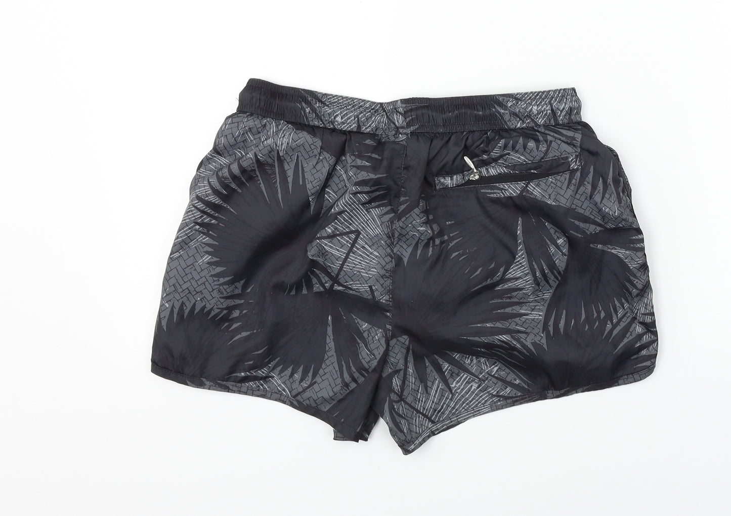 River Island  Mens Black Floral  Bermuda Shorts Size S