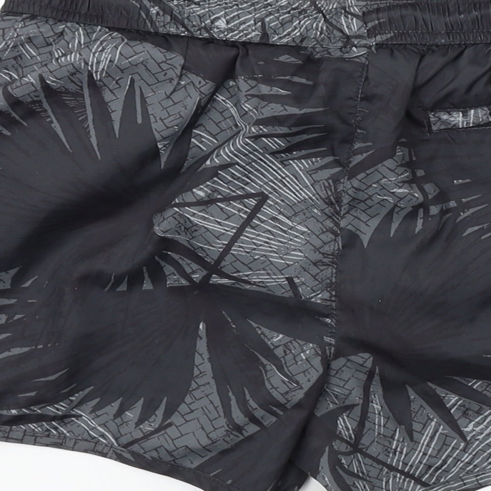 River Island  Mens Black Floral  Bermuda Shorts Size S