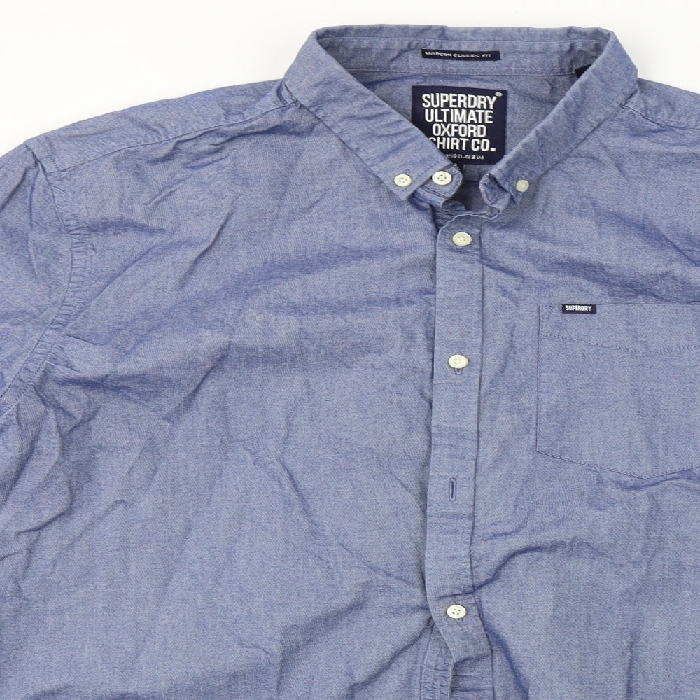 Superdry  Mens Blue    Button-Up Size XL