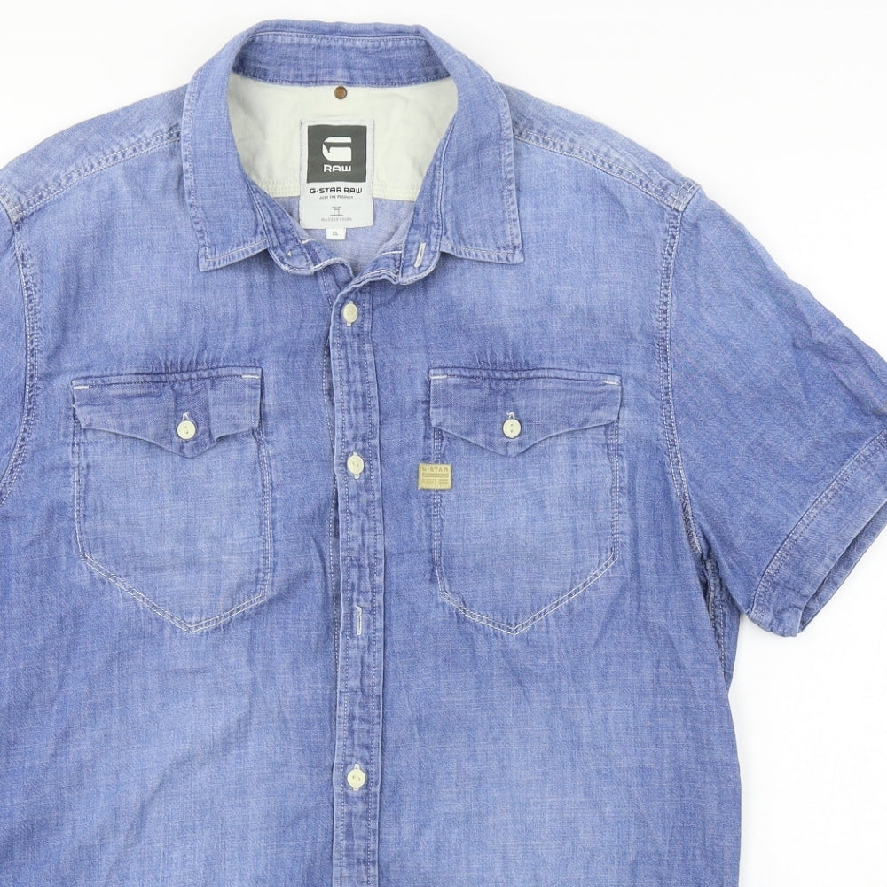G-Star  Womens Blue   Basic Button-Up Size XL