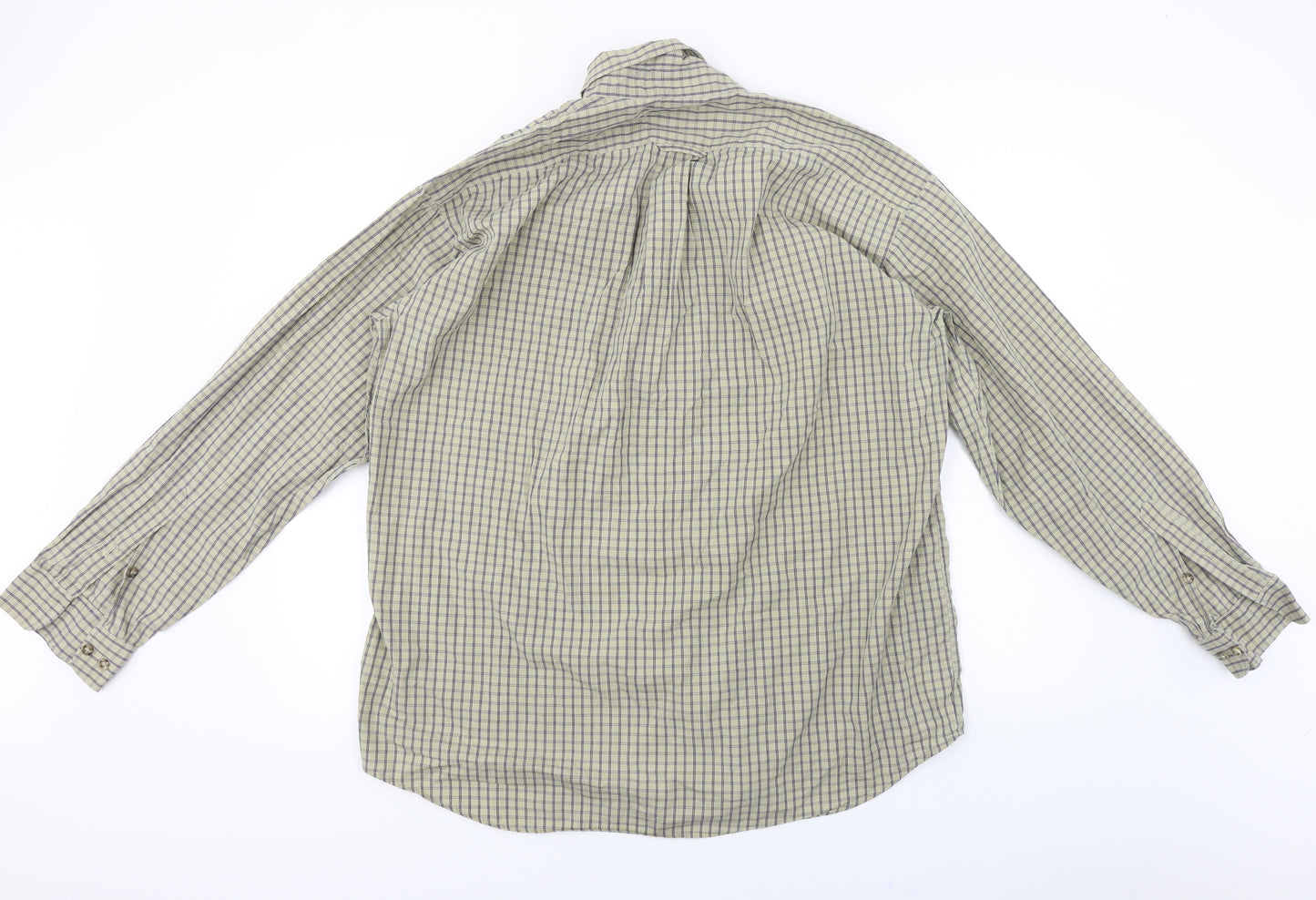 Jaeger  Mens Beige Check   Button-Up Size L