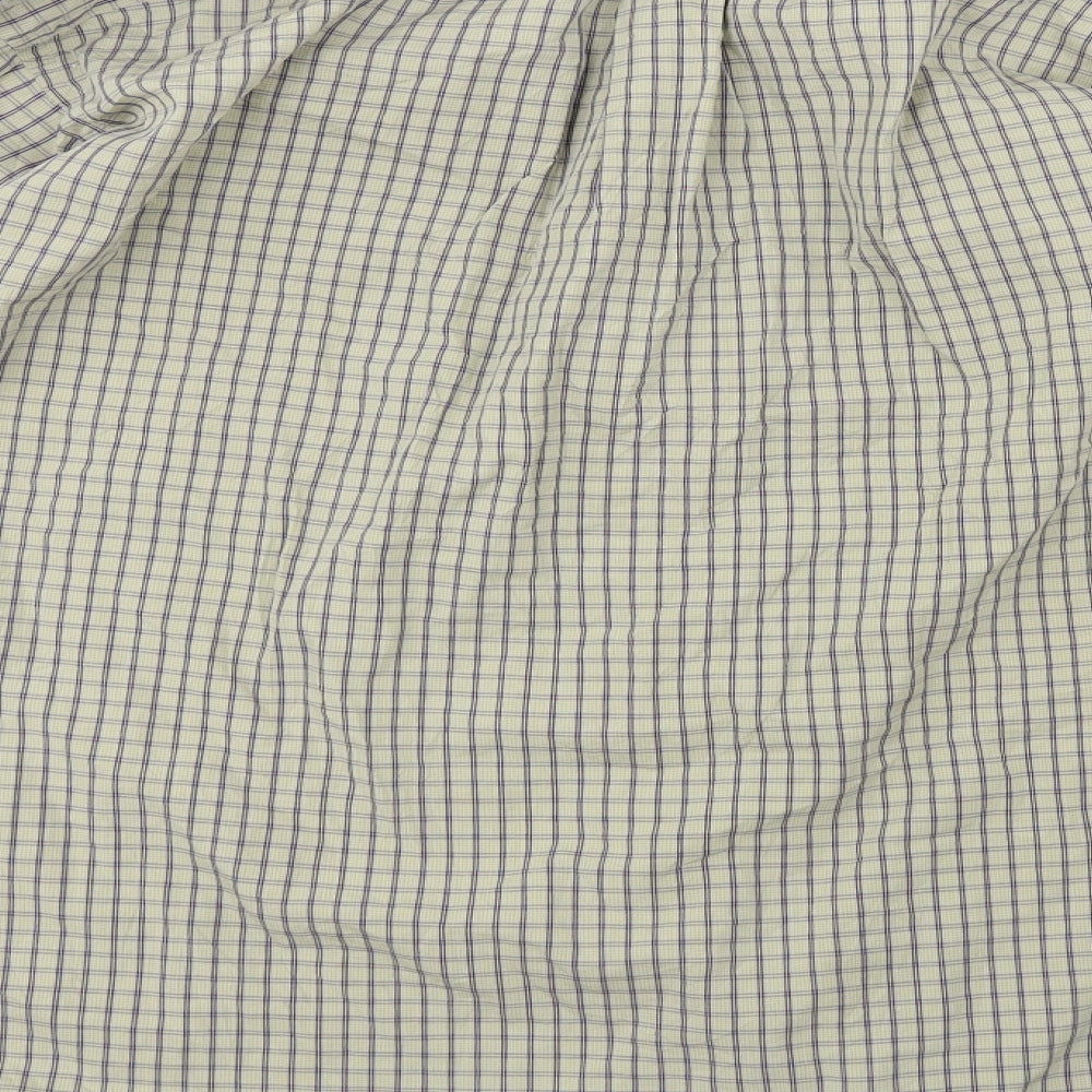 Jaeger  Mens Beige Check   Button-Up Size L