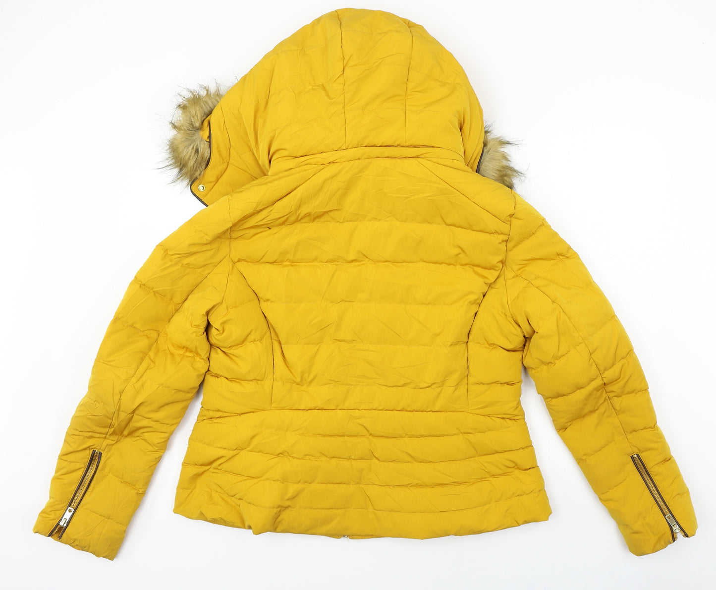 Zara  Womens Yellow   Jacket Coat Size M