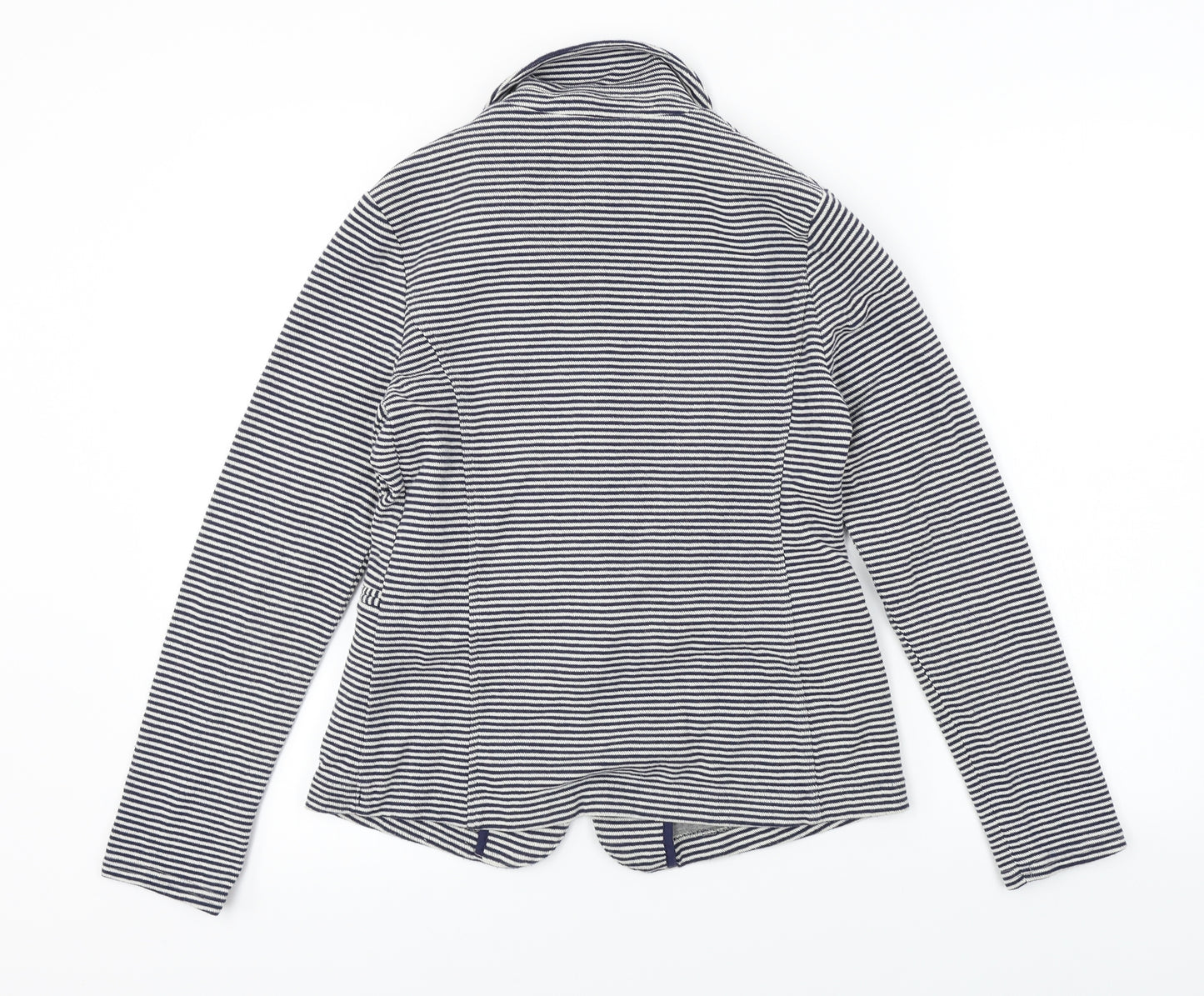 New Look  Womens White Striped  Jacket Coat Size 10