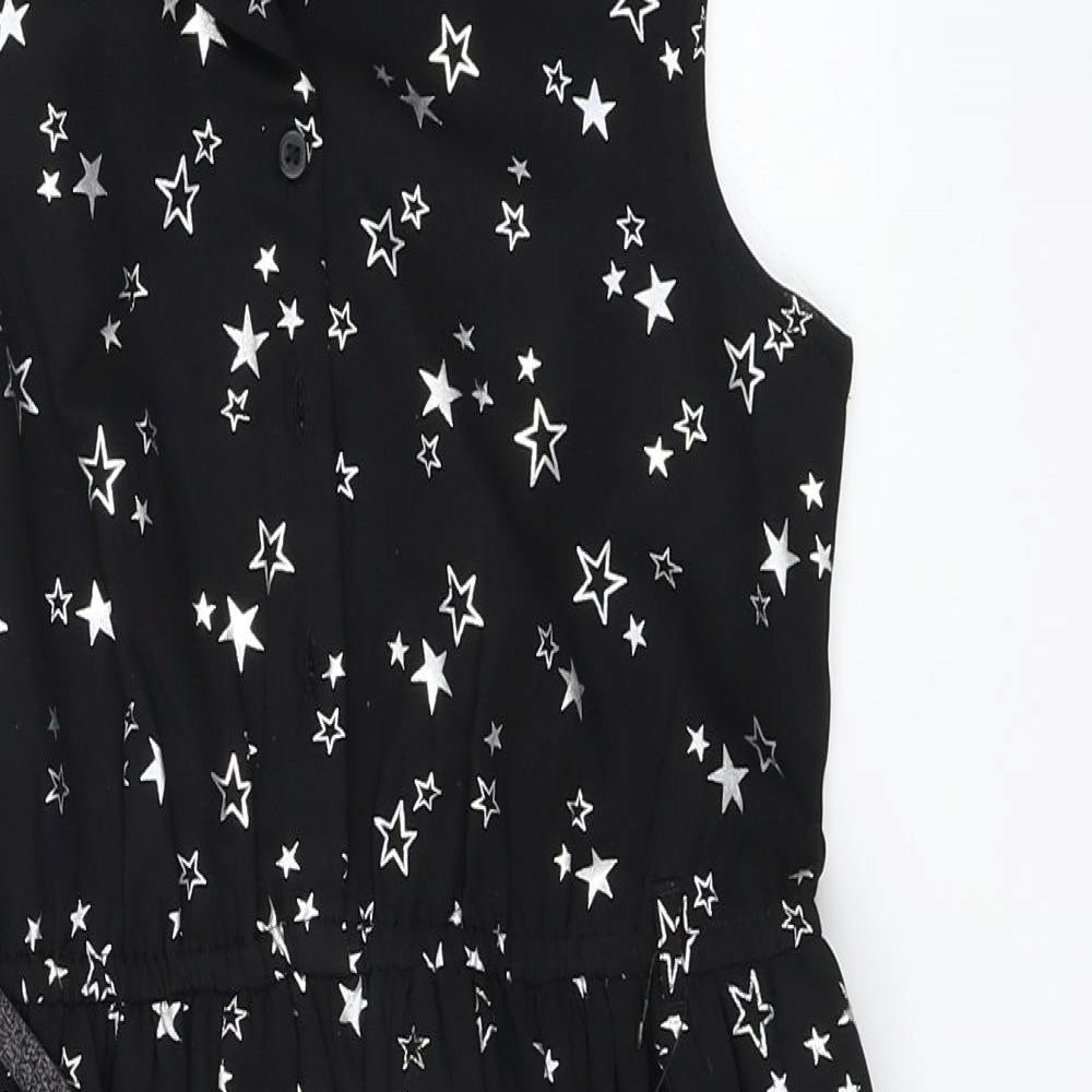 George  Girls Black   Jacket Coat Size 9-10 Years