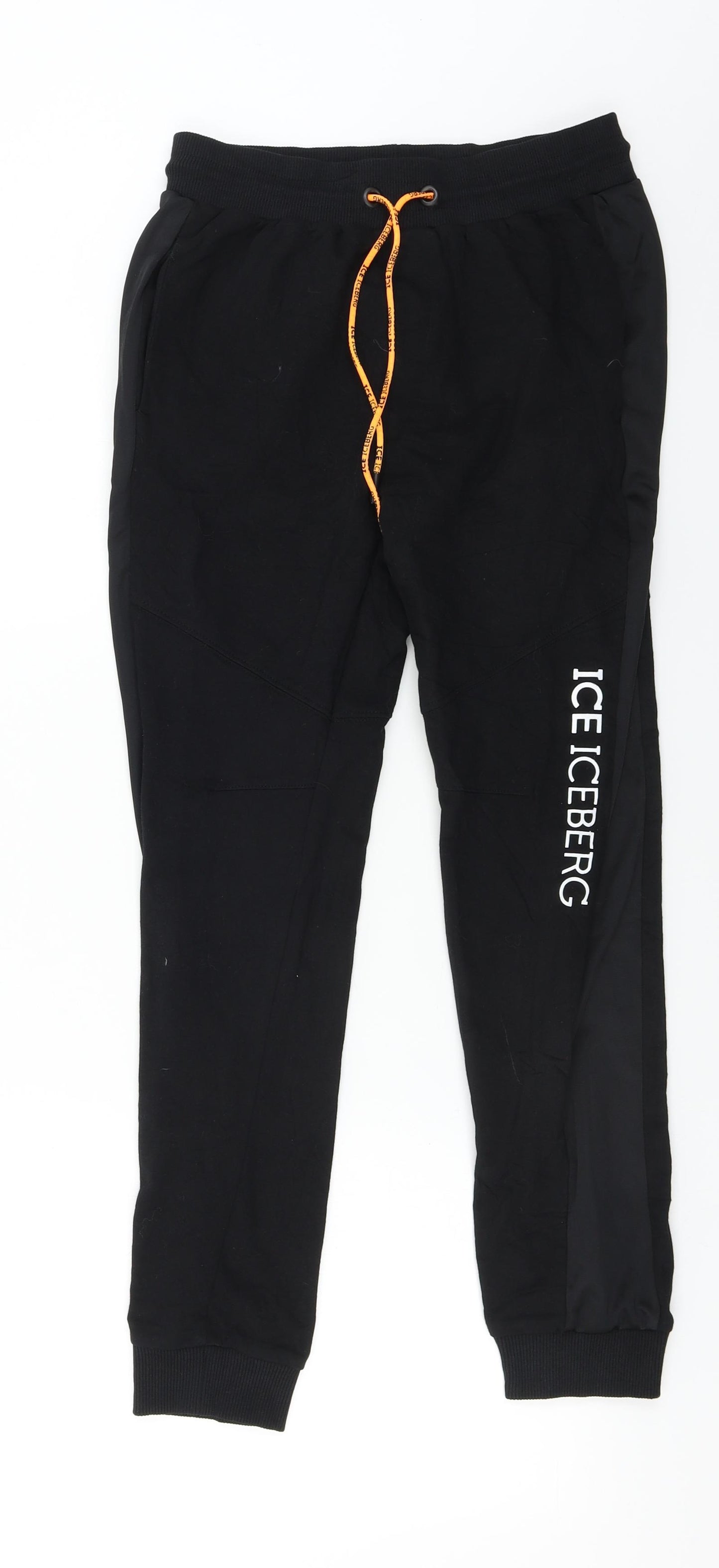 Iceberg  Mens Black   Sweatpants Trousers Size 26 in L23 in