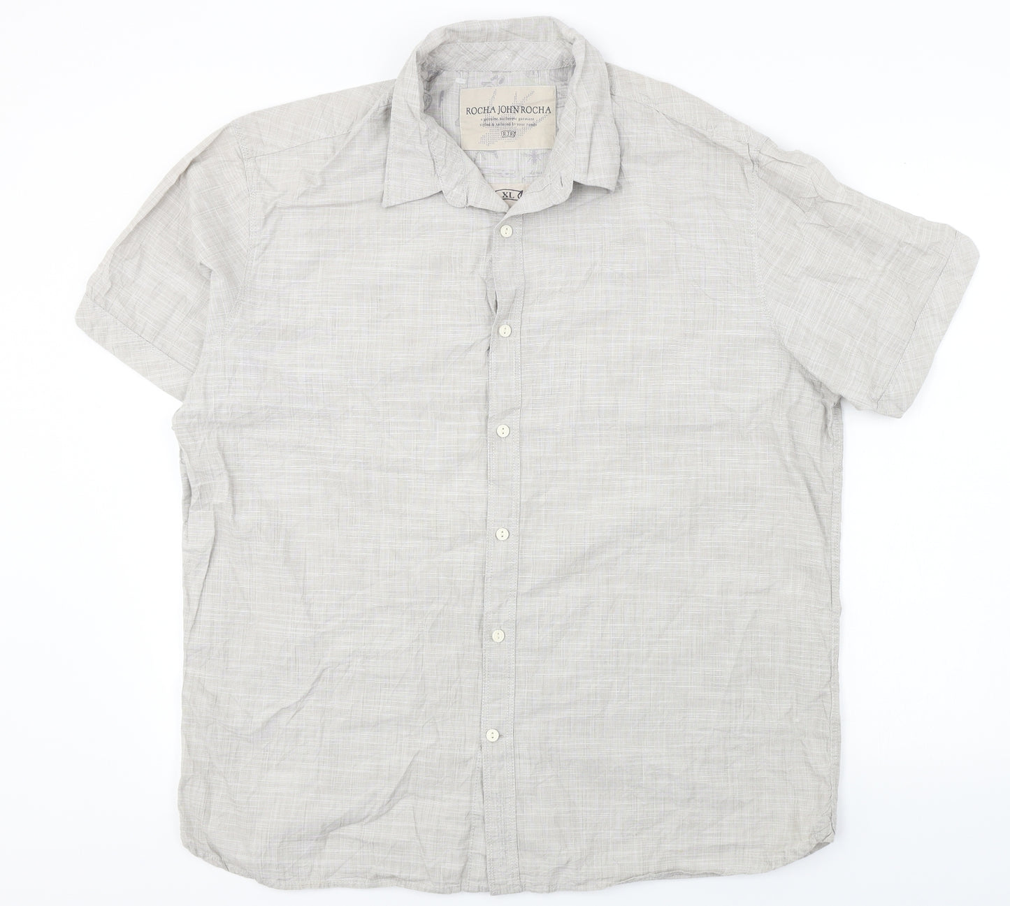 RJR.John Rocha  Mens Grey    Button-Up Size XL