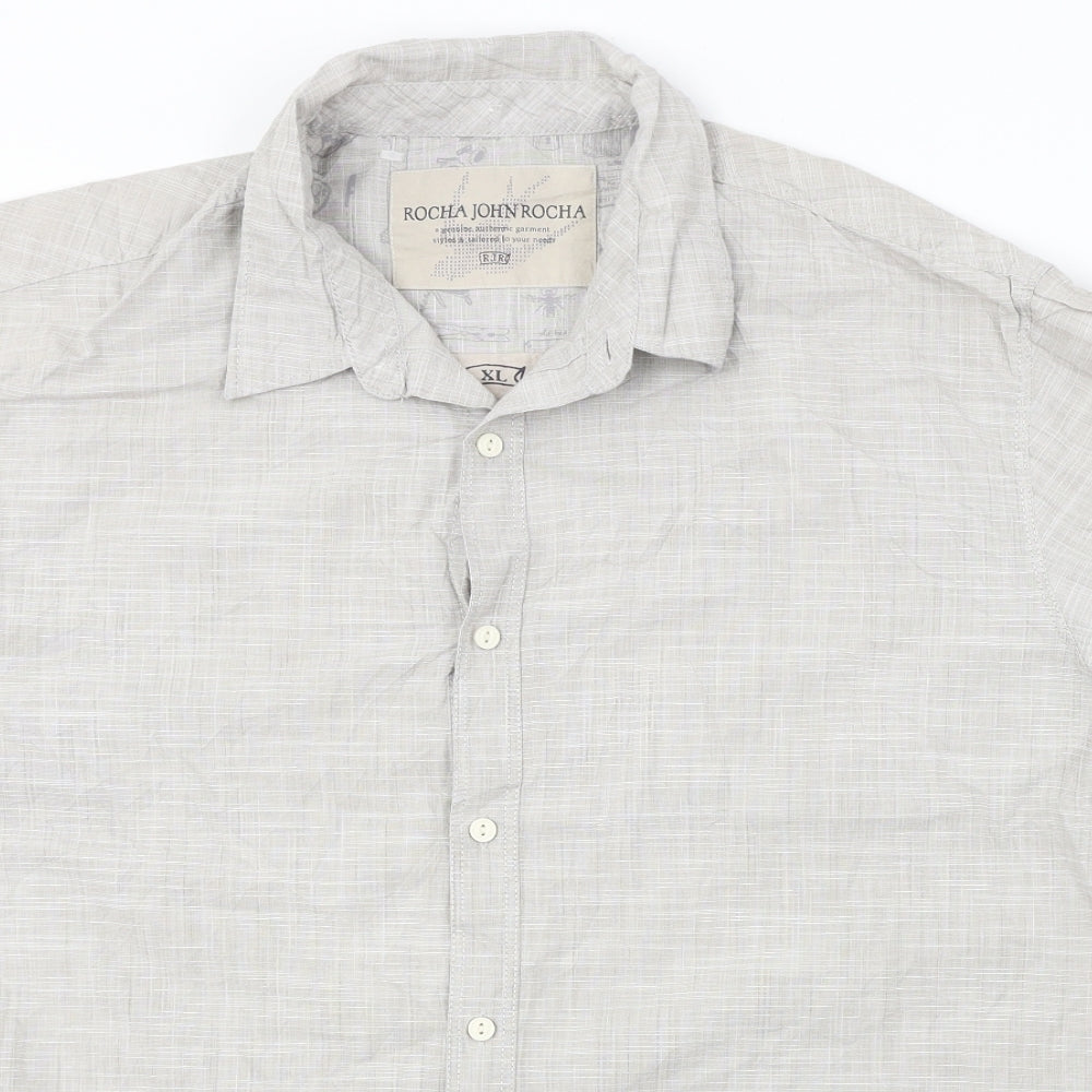 RJR.John Rocha  Mens Grey    Button-Up Size XL