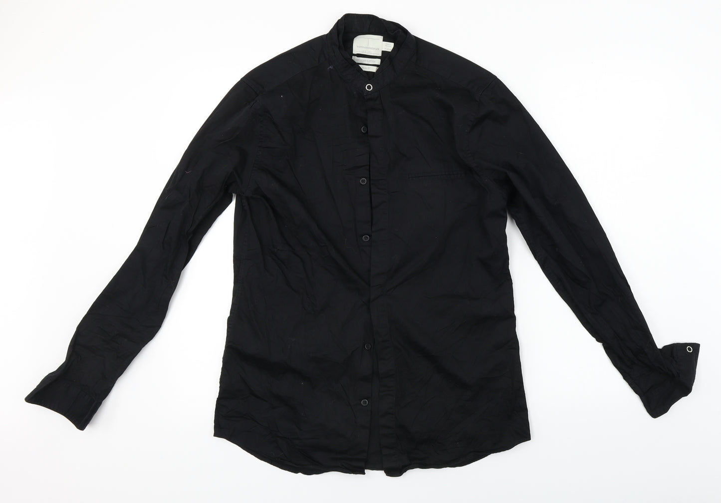 Topman  Mens Black    Button-Up Size M