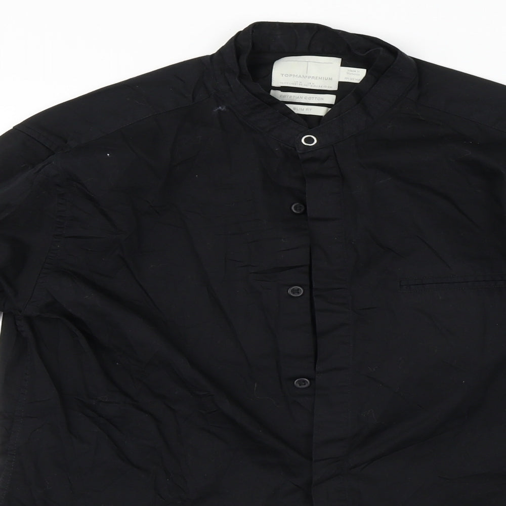 Topman  Mens Black    Button-Up Size M