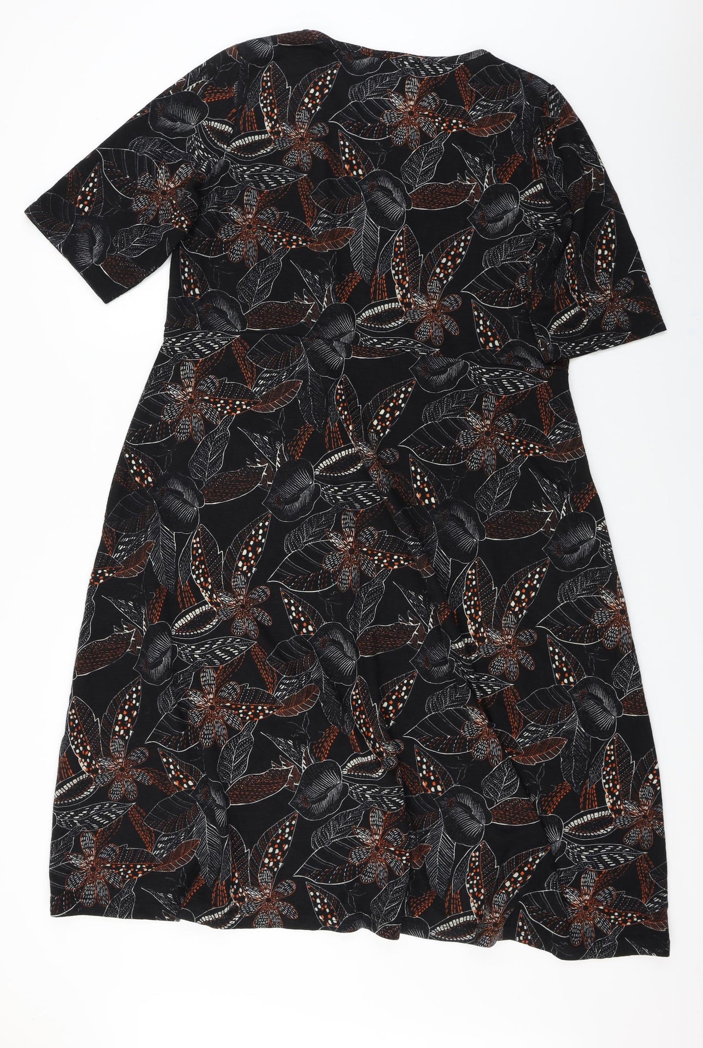 ISLE    Womens Black Floral  A-Line  Size 20