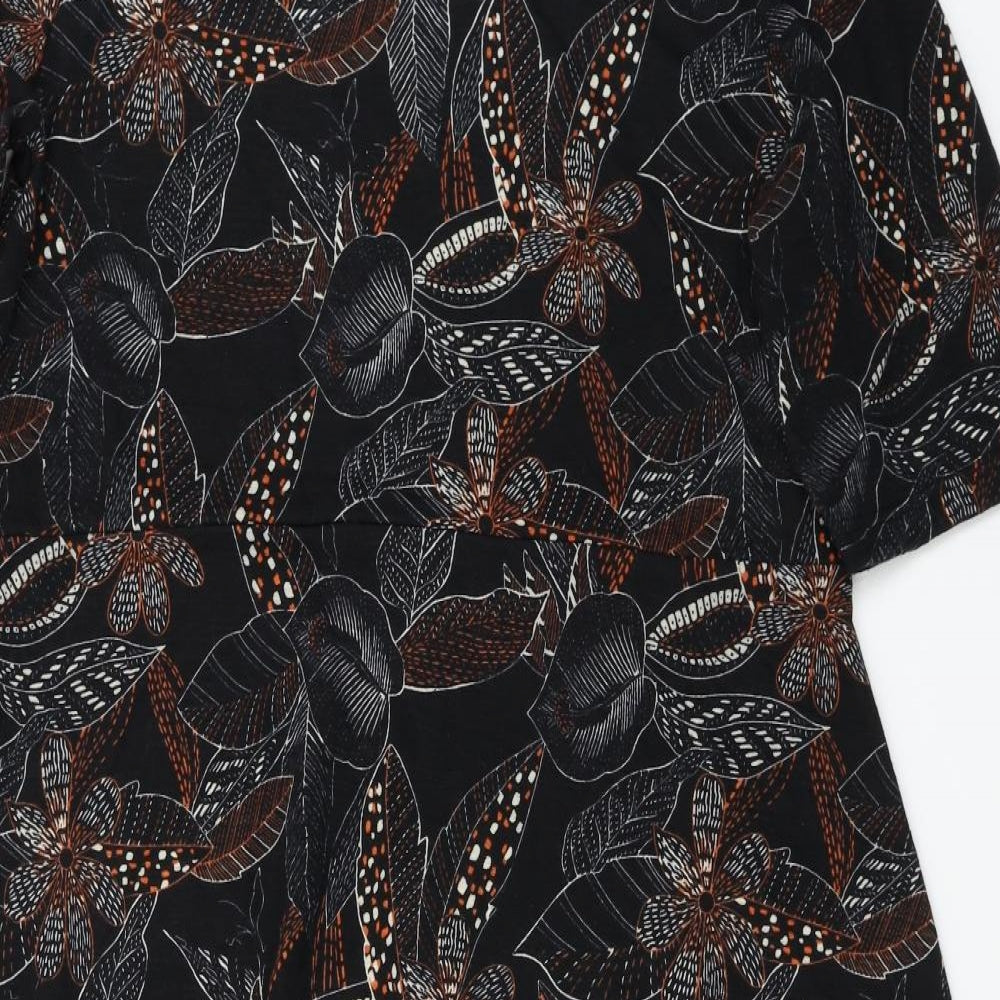 ISLE    Womens Black Floral  A-Line  Size 20