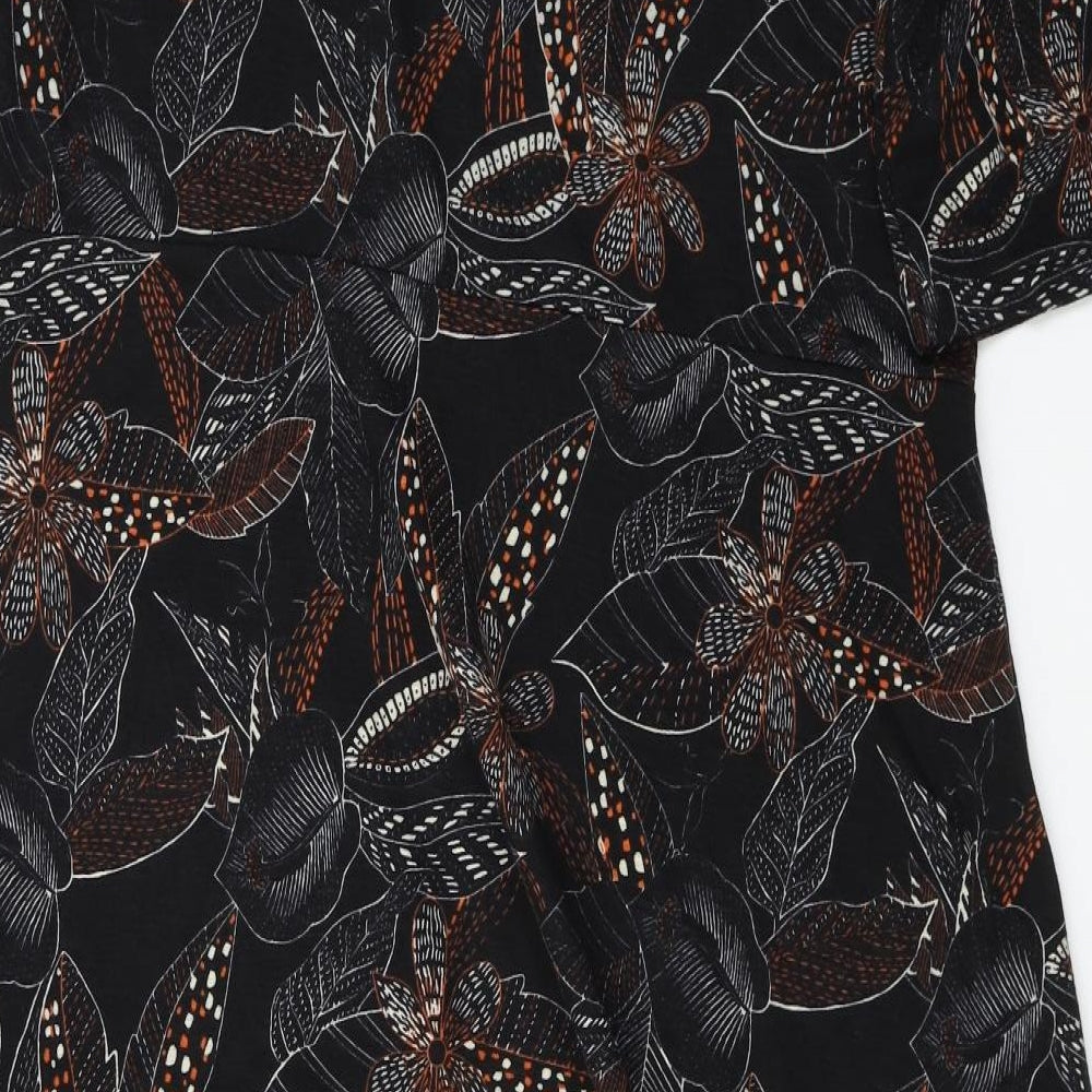 ISLE    Womens Black Floral  A-Line  Size 20