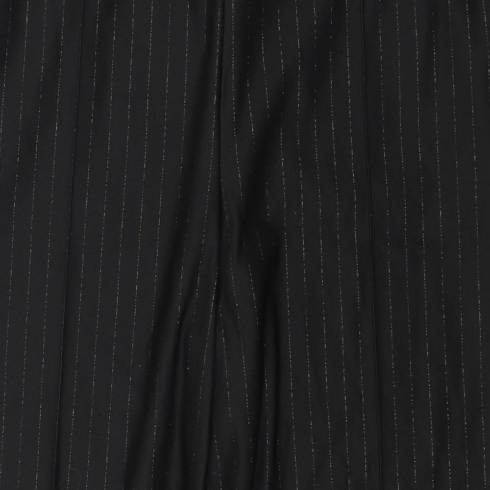 Marks and Spencer  Womens Black Striped  Trousers  Size 22 L24 in