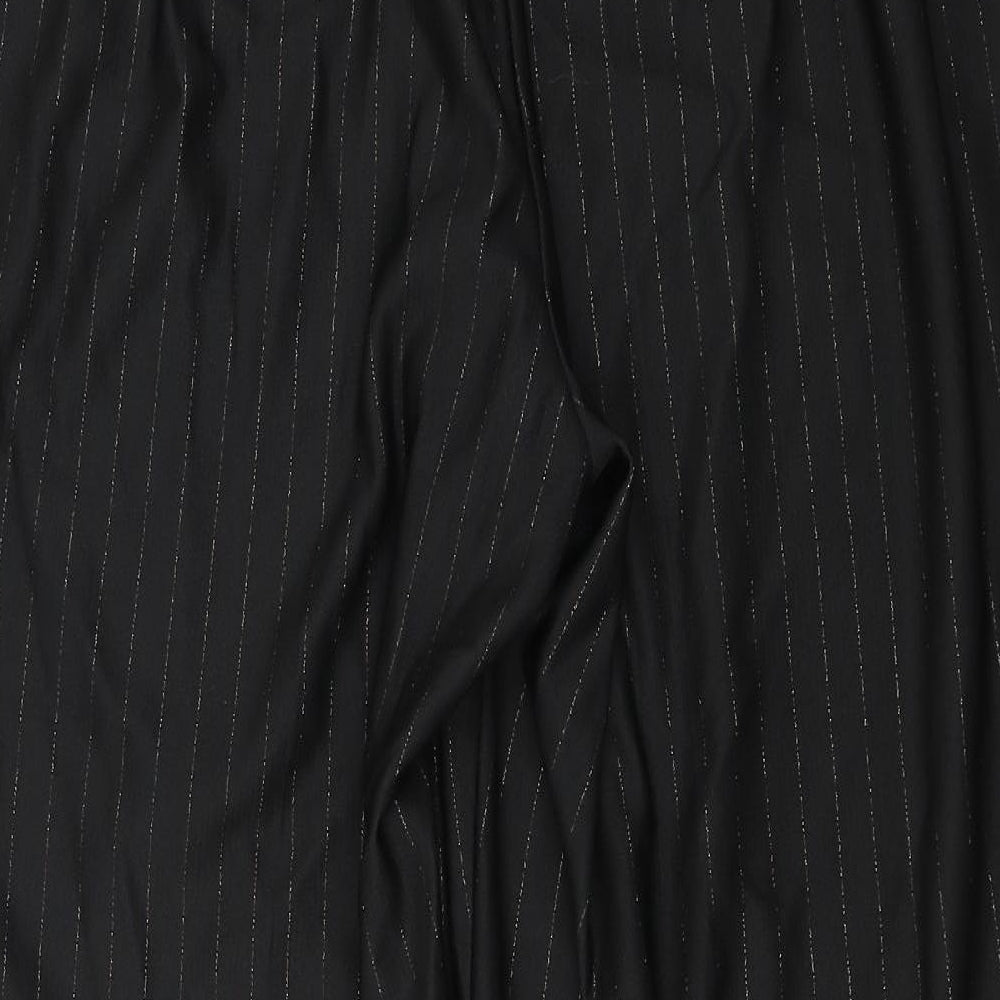 Marks and Spencer  Womens Black Striped  Trousers  Size 22 L24 in