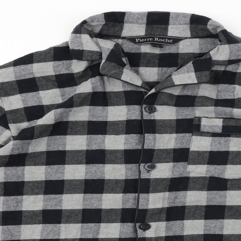 Pierre Roche  Mens Grey Check   Pyjama Top Size L