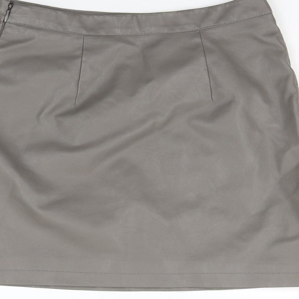 Primark Womens Grey   A-Line Skirt Size 8